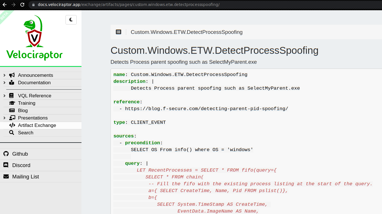 Searching the Artifact Exchange