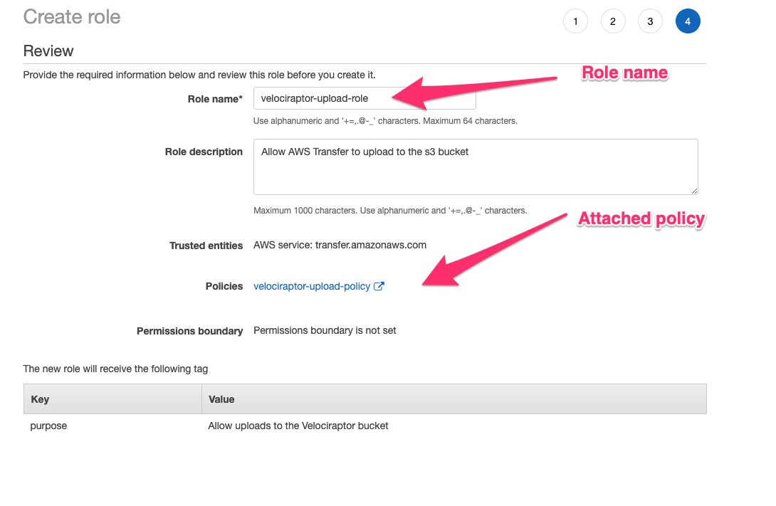 Creating a new role - associating with policy