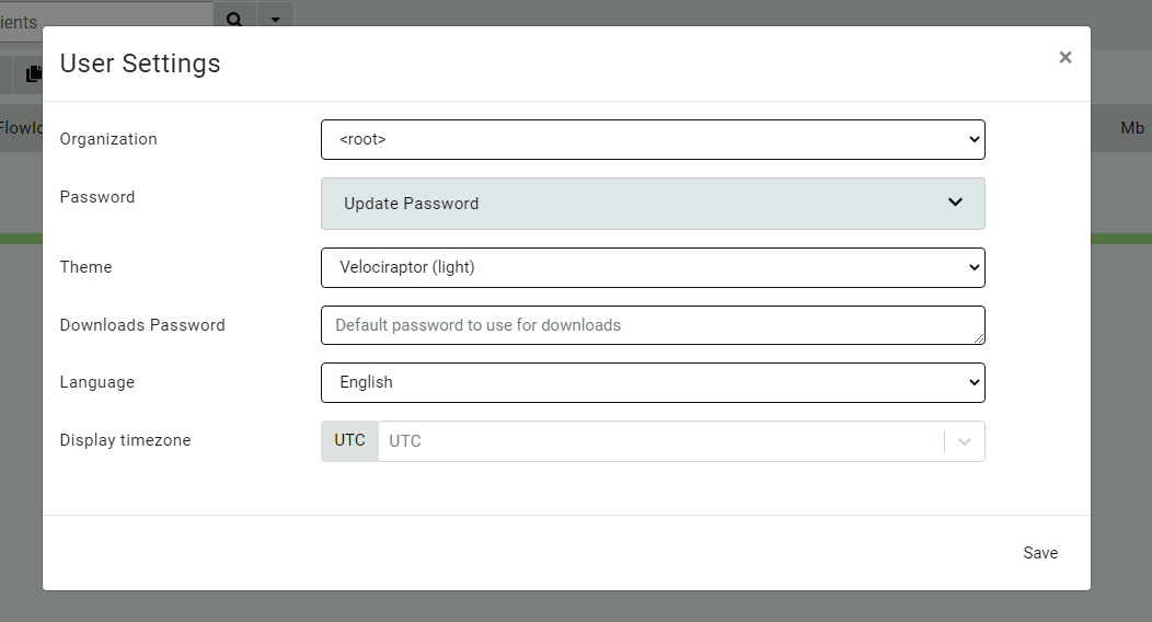 The latest User Settings page