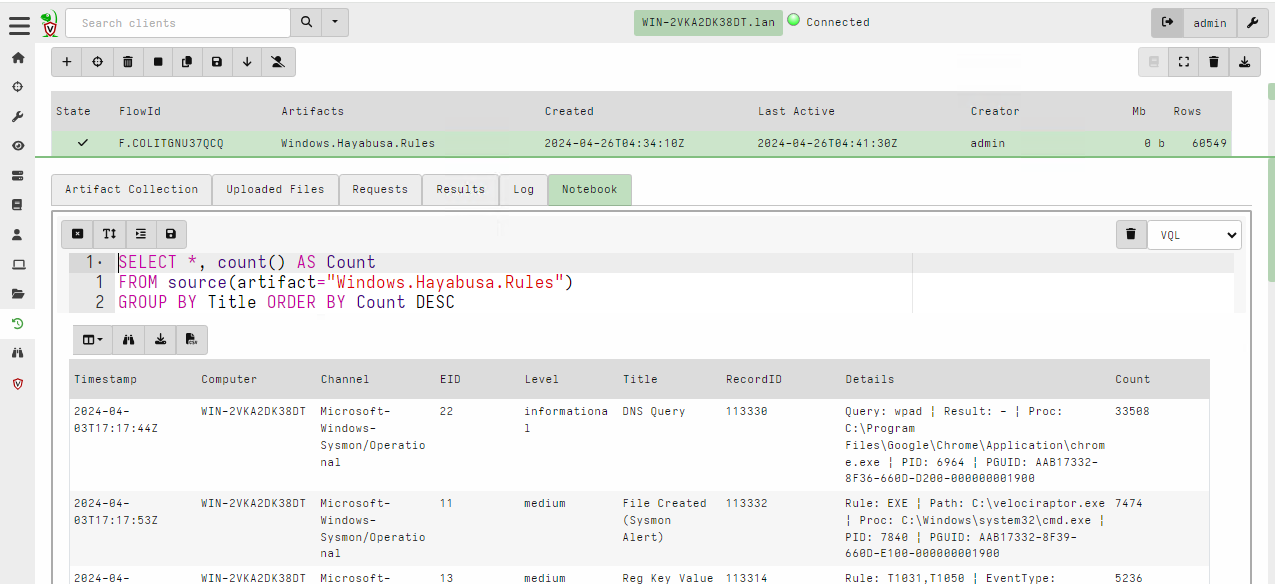 Stacking rules by title