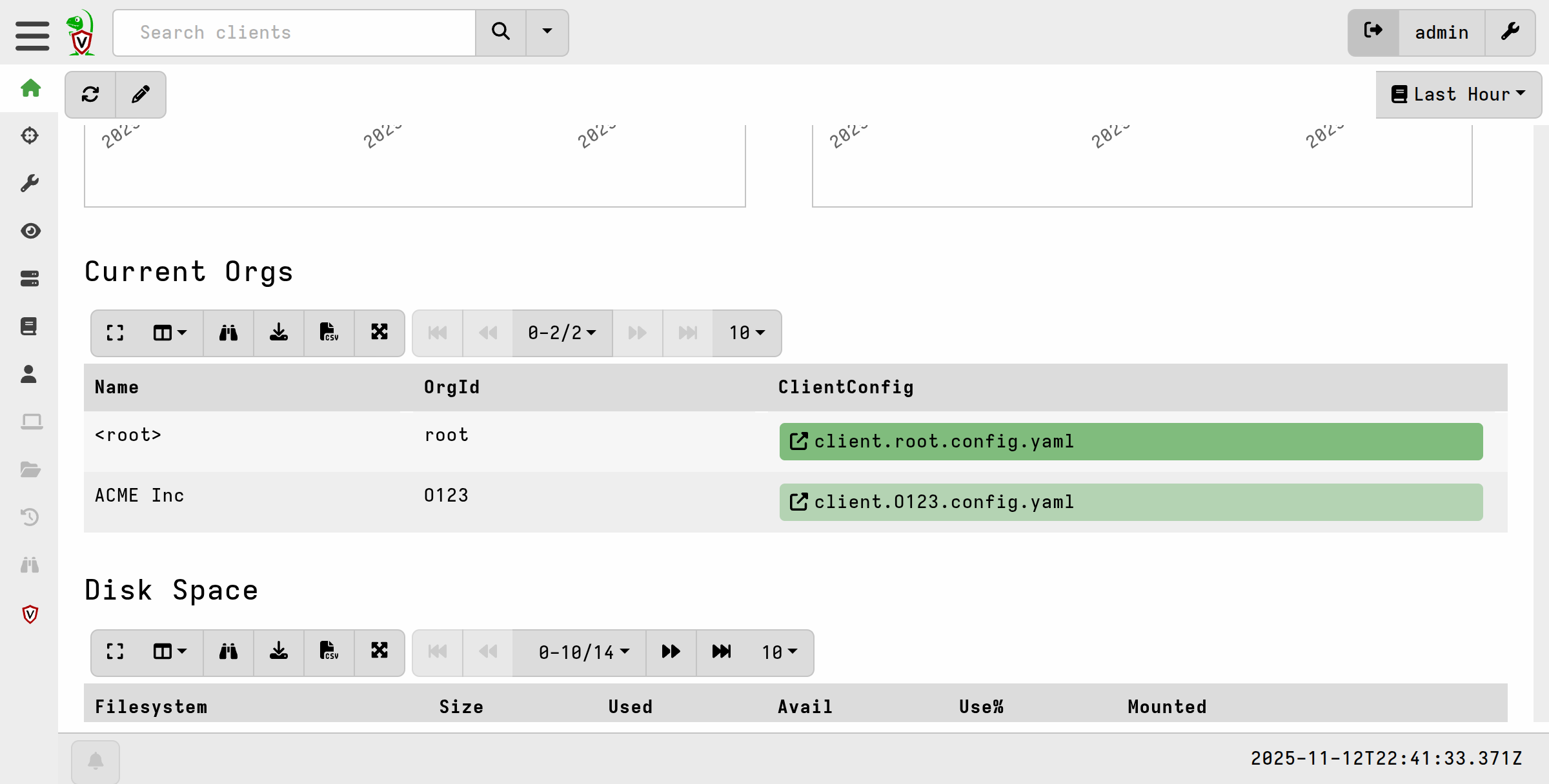 Save a client config