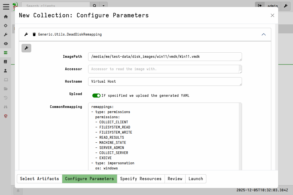 Configure Artifact Parameters