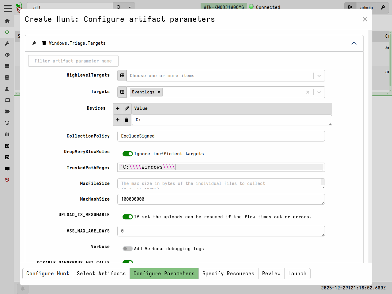 Collect for preservation