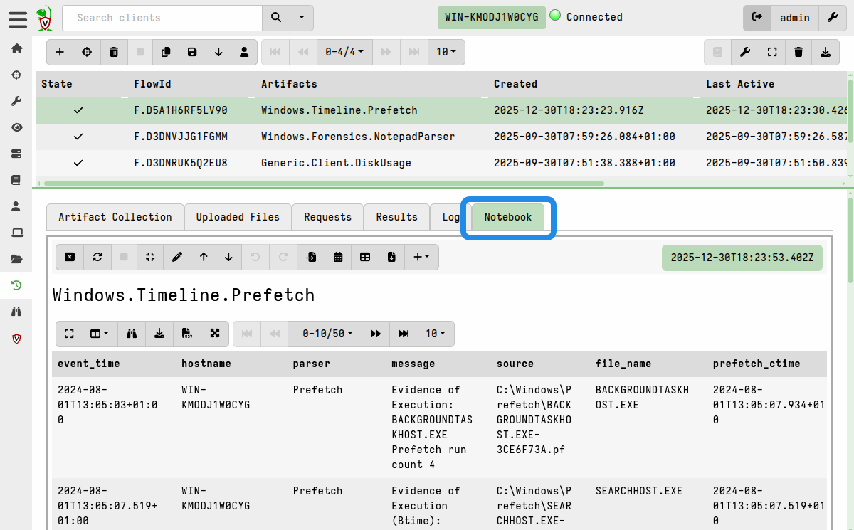 Example: flow notebook